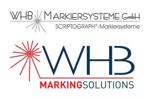 Zu sehen sind unser bisheriges Logo und das neue Logo der WHB Marking Solutions.